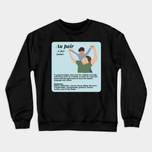 Au pair definition- blue male Crewneck Sweatshirt